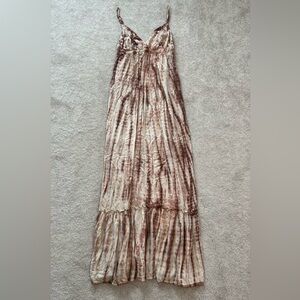 VICI Love Stitch Tie dye maxi dress brown size small